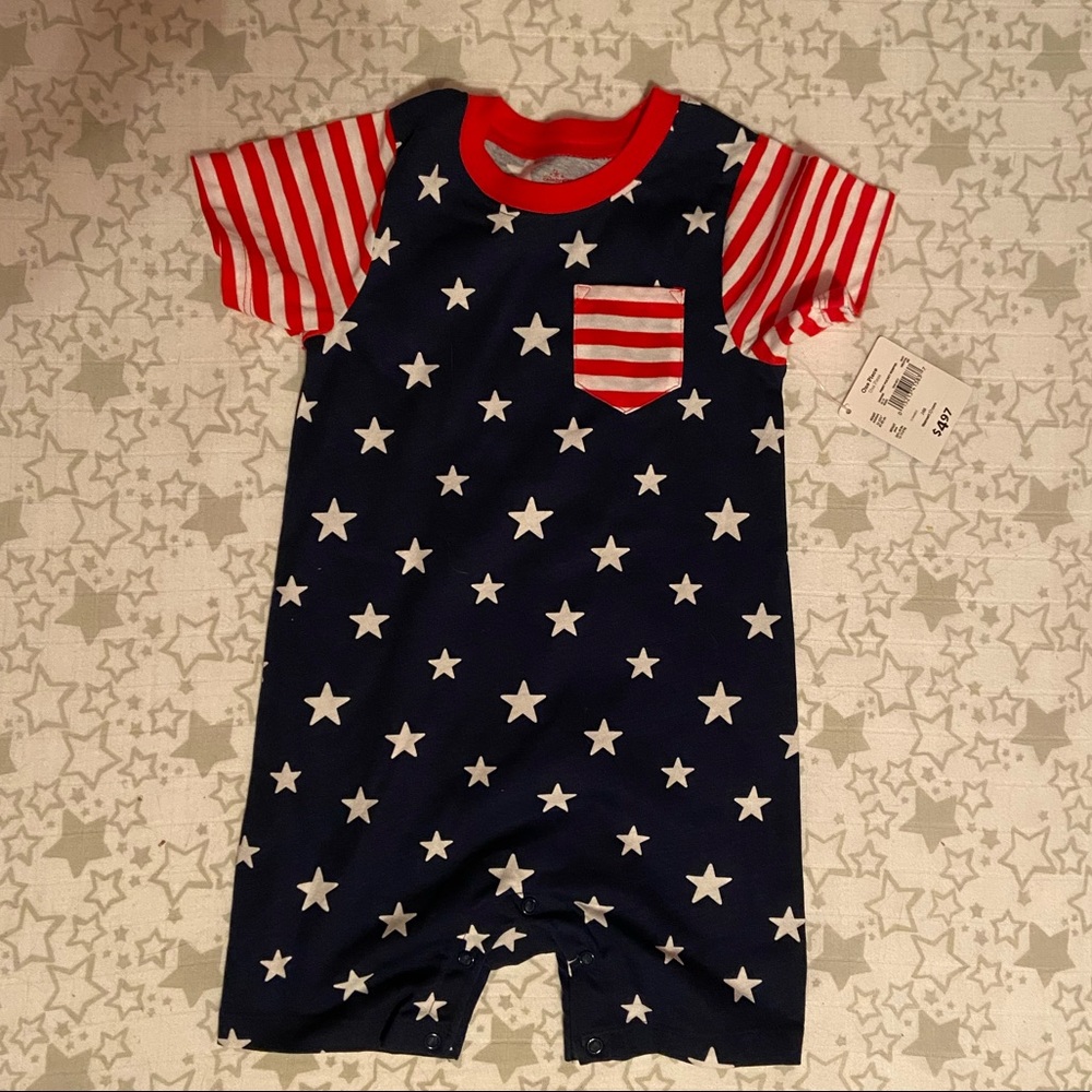 24M July 4th romper brand new NWT
